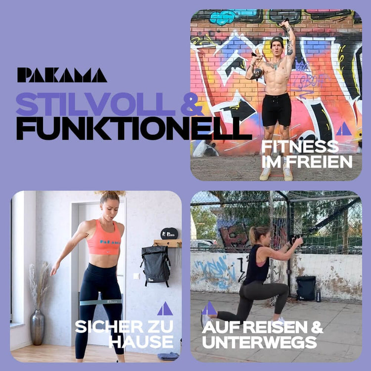 PAKAMA Reise Rucksack Fitnessstudio to Go Travel schwarz