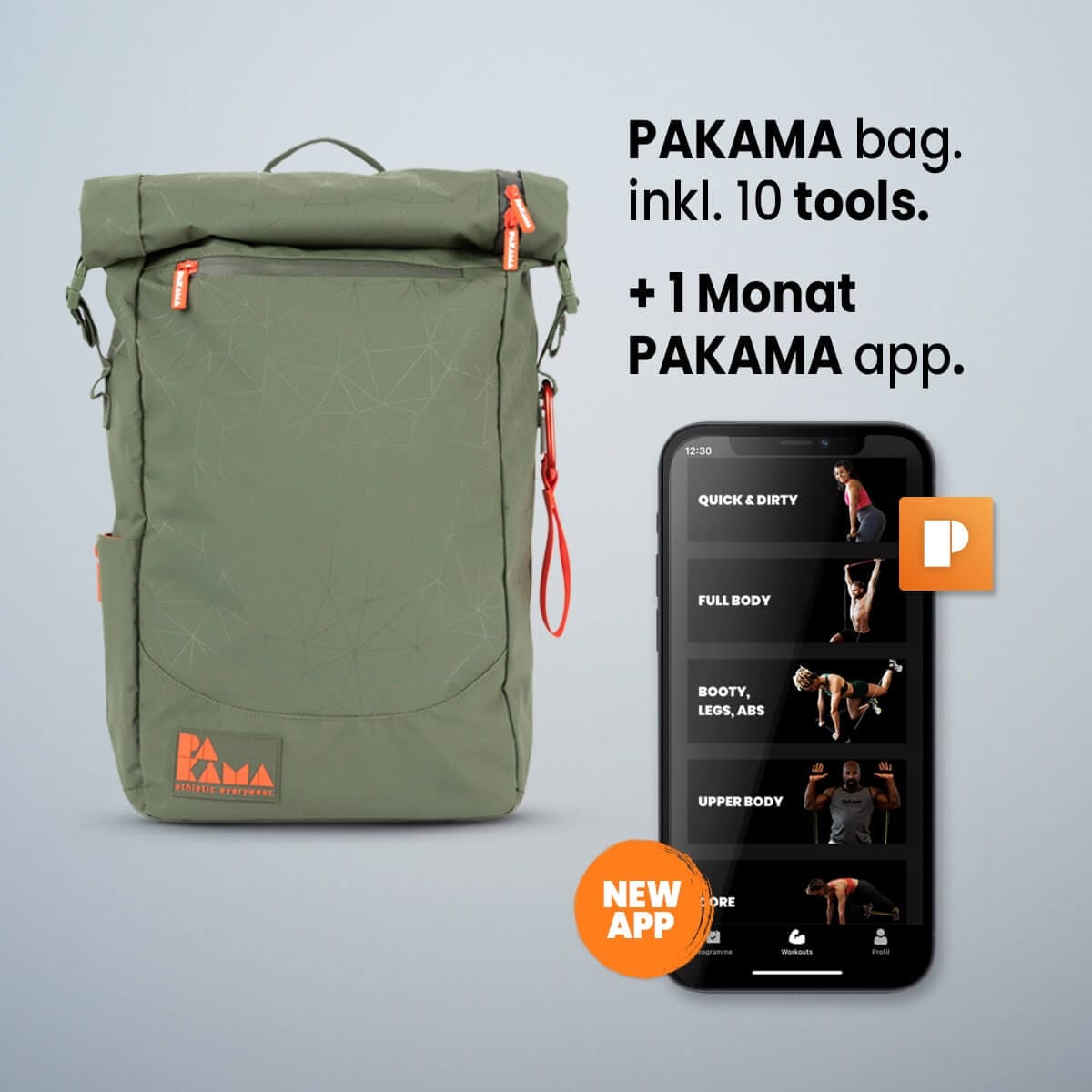 PAKAMA Fitnessstudio to Go (inkl. App) PAKAMA athletics