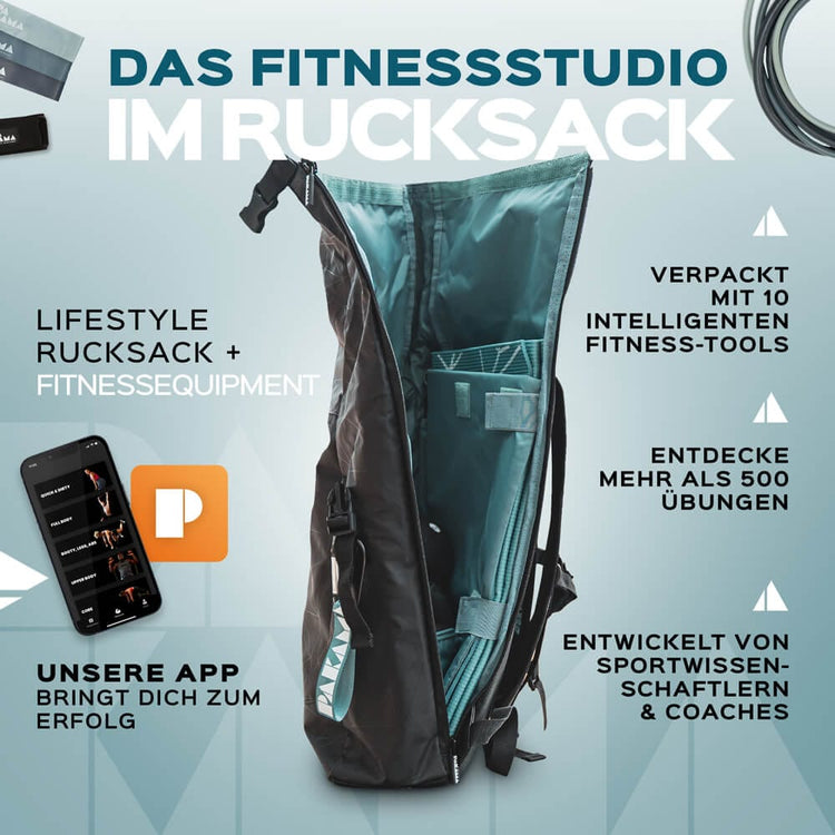 PAKAMA Fitnessstudio to Go Rucksack (inkl. App)