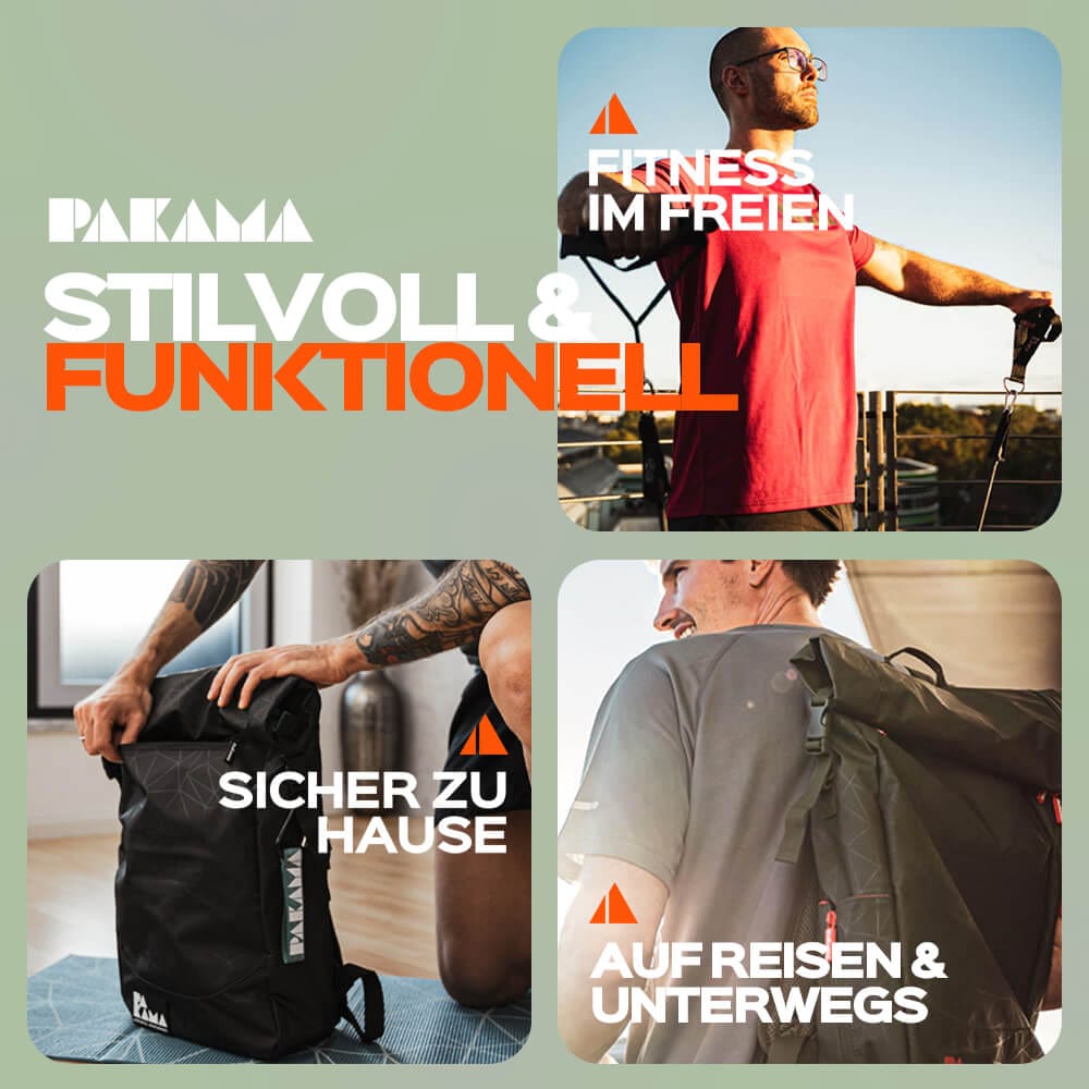 PAKAMA Fitnessstudio to Go Rucksack (inkl. App)