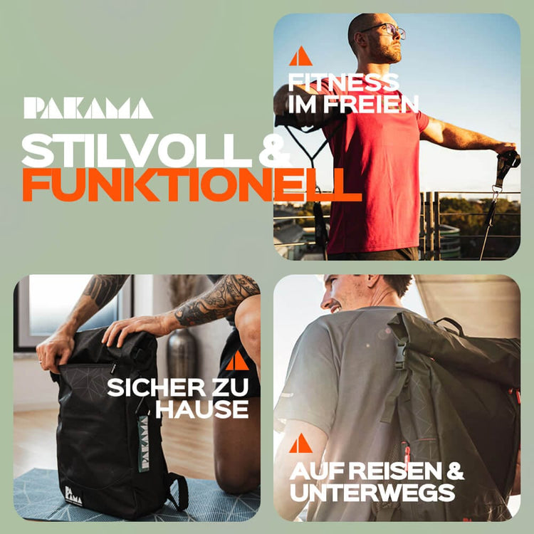 PAKAMA Fitnessstudio to Go Rucksack (inkl. App)