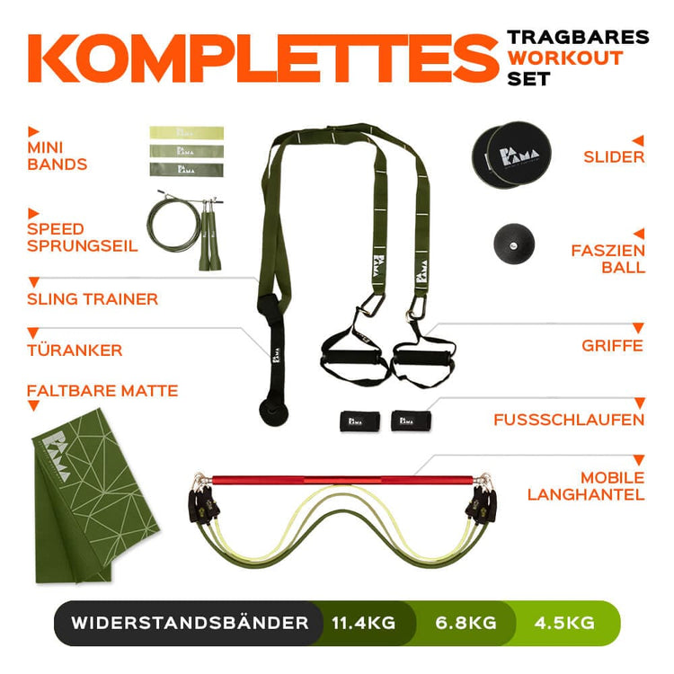 PAKAMA Fitnessstudio to Go Rucksack (inkl. App)