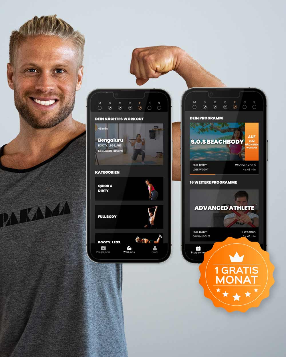 PAKAMA Fitness-Rucksack (inkl. App) PAKAMA athletics