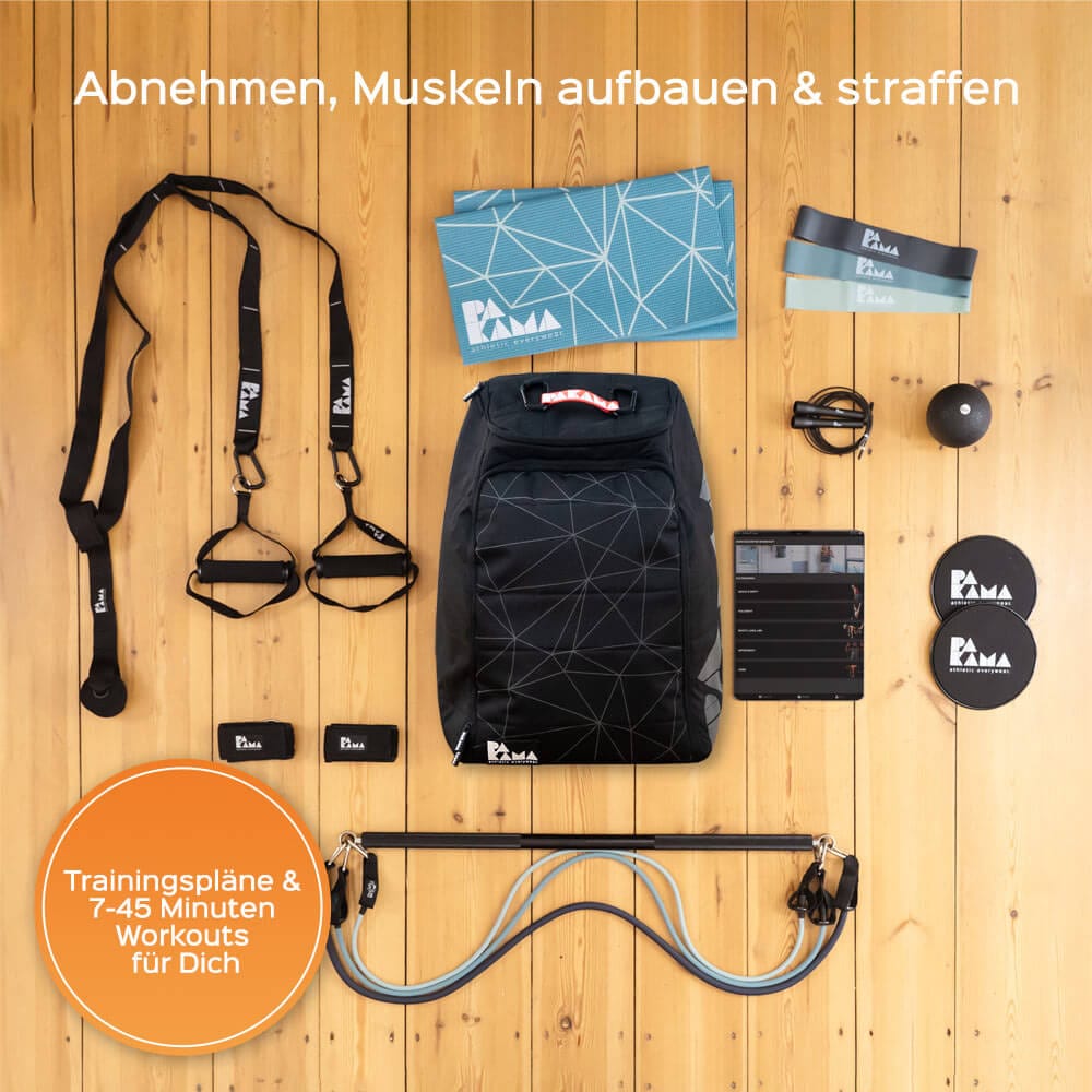 PAKAMA Reise Rucksack Fitnessstudio to Go Travel schwarz